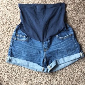 Indigo Blue Maternity Jean Shorts